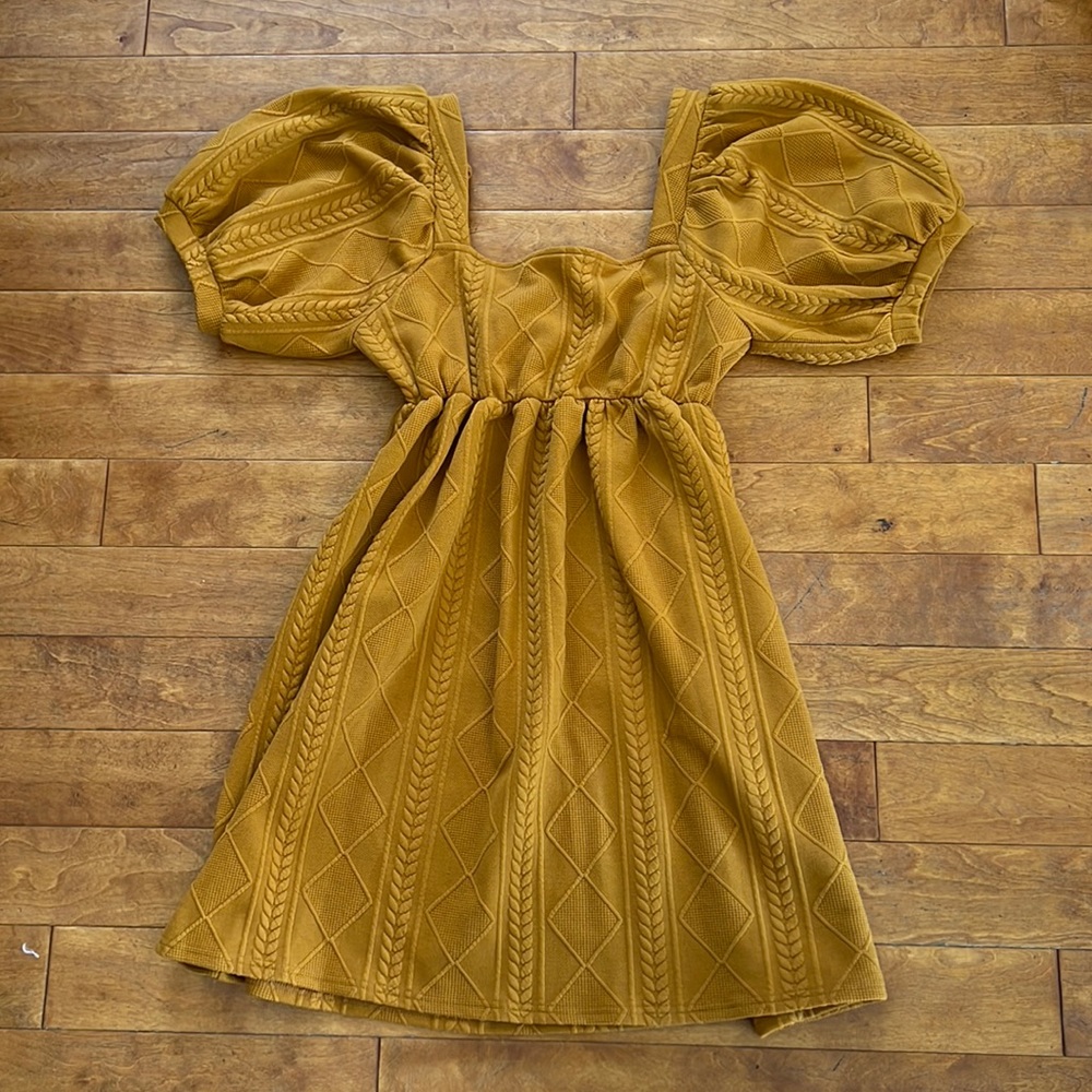 Gold Sweater Dress